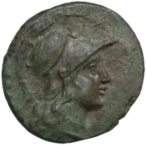 obverse: Bruttium, Vibo Valentia. AE Triens, c. 193-150 BC