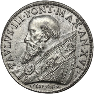 obverse: Paolo III (1534-1549), Alessandro Farnese. Medaglia straordinaria A. XVI