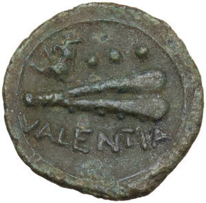 reverse: Bruttium, Vibo Valentia. AE Quadrans, c. 193-150 BC