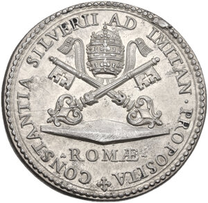 reverse: Clemente IX (1667-1669), Giulio Girolamo Rospigliosi.. Medaglia annuale 1667 A. I, per l elezione al Pontificato