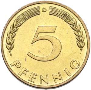 reverse: GERMANIA 5 PFENNIG 1968 D BA. 3,06 GR. FDC