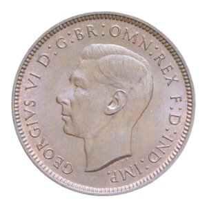 obverse: GRAN BRETAGNA GIORGIO VI FARTHING 1947 CU.2,84 GR. FDC 