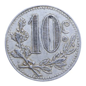 reverse: ALGERIA 10 CENTIMES 1916 TOKEN IT. 1,88 GR. BB