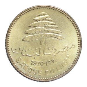 obverse: LIBANO 5 PIASTRE 1970 BA. 2,24 GR. FDC