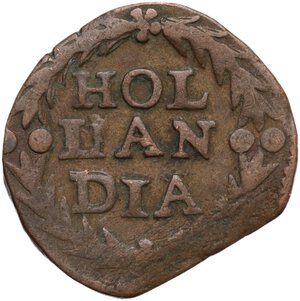 reverse: OLANDA DUIT 1590-1598 CU. 4,08 GR. qBB