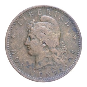 reverse: ARGENTINA 2 CENTAVOS 1884 CU. 9,96 GR. qBB