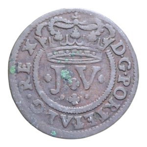 obverse: PORTOGALLO JOAO V 3 REIS 1720 CU. 3,26 GR. BB