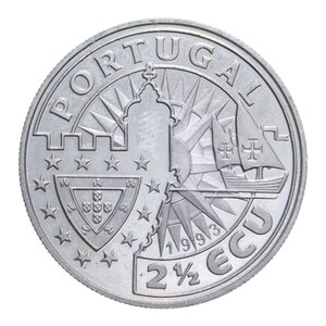 reverse: PORTOGALLO 2 1/2 ECU 1993 NI.16,55 GR. PROOF/FDC