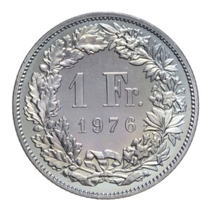 reverse: SVIZZERA 1 FRANC 1976 NI. 4,48 GR. FDC