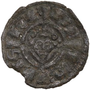 reverse: BRINDISI FEDERICO II (1197-1250) DENARO DEL 1239 NC MI. 0,60 GR. MIR. 282 qBB