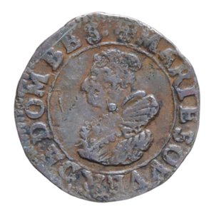 obverse: FRANCIA DOMBES PRINCIPATO MARIA DE BOURBON-MONTPENSIER DOPPIO TORNESE 1626 CU. 2,81 GR. BB