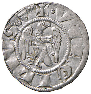 reverse: Mantova. Luigi (1328-1360) o Guido (1360-1369) Gonzaga. Grosso aquilino AG gr. 1,47. Bignotti 2. MIR 371. Raro. q.SPL 