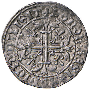 reverse: Napoli. Roberto d’Angiò (1309-1343). Gigliato AG gr. 3,93. P.R. 1. MIR 28. q.SPL 