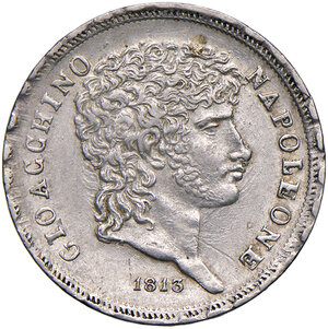 obverse: Napoli. Gioacchino Murat (1808-1815). Monetazione decimale, 1811-1815. Lira 1813 AG. Pagani 62. P.R. 17. MIR 443. q.SPL