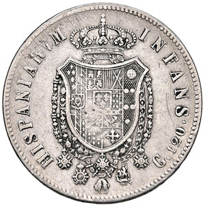 reverse: Napoli. Ferdinando I di Borbone (1816-1825). Da 120 grana 1817 AG. Pagani 81. P.R. 4. MIR 460. Magliocca 442. Molto rara. BB 