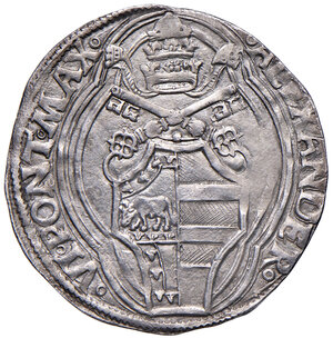 obverse: Roma. Alessandro VI (1492-1503). Grosso AG gr. 3,21. Muntoni 16. Berman 532. MIR 522/1. SPL/q.SPL