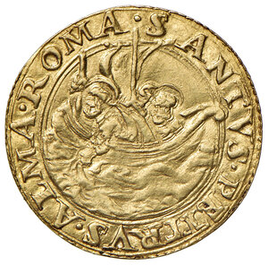 reverse: Roma. Giulio II (1503-1513). Fiorino di camera AV gr. 2,88. Muntoni 15. Berman 562. MIR 552/1. Raro. Tosato, q.SPL 