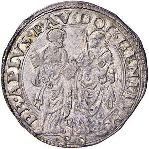 reverse: Roma. Giulio II (1503-1513). Giulio AG gr. 3,87. Muntoni 27. Berman 573. MIR 560.  Molto raro. Fondi brillanti, più di SPL