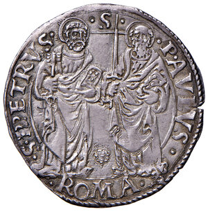 reverse: Roma. Giulio II (1503-1513). Giulio AG gr. 3,79. Muntoni 34. Berman 576. MIR 562/3. q.SPL 