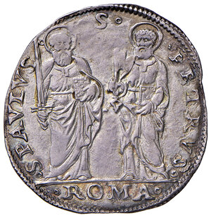 reverse: Roma. Adriano VI (1522-1523). Giulio AG gr. 3,78. Muntoni 8. Berman 798. MIR 745/1. Raro. Delicata patina iridescente, q.SPL 