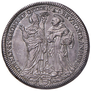 reverse: Roma. Alessandro VIII (1689-1691). Testone anno II AG gr. 9,17. Muntoni 15. Berman 2175. MIR 2083/2. Raro. SPL/q.SPL 