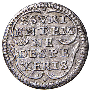 reverse: Roma. Clemente XI (1700-1721). Mezzo grosso AG gr. 0,69. Muntoni 161. Berman 2440. MIR 2325/1. Raro. q.SPL 
