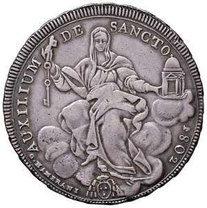 reverse: Roma. Pio VII (1800-1823). Scudo 1802 anno II AG. Muntoni –. Berman 3220. MIR 3037/1. Patina di medagliere, buon BB 