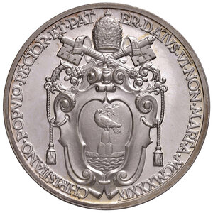 reverse: Roma. Pio XII (1939-1958). Medaglia anno I/1939 AG gr. 34,11 Ø 44 mm. Opus Aurelio Mistruzzi. Per l’elezione al pontificato. Bartolotti E939. FDC 