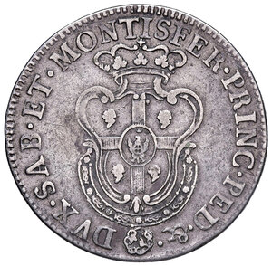 reverse: Savoia. Vittorio Amedeo III (1773-1796). Monetazione per la Sardegna. Mezzo scudo sardo nuovo 1773 (Torino) AG gr. 11,54. MIR 1003a. Molto raro. q.BB/BB 