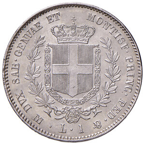 reverse: Savoia. Vittorio Emanuele II re di Sardegna (1849-1861). Lira 1860 (Milano) AG. Pagani 416. MIR 1059p. Più di SPL 