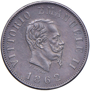 obverse: Savoia. Vittorio Emanuele II re d’Italia (1861-1878). Da 50 centesimi 1862 (Torino) AG. Pagani 524. MIR 1087d. Molto rara. Migliore di SPL