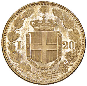reverse: Savoia. Umberto I re d’Italia (1878-1900). Da 20 lire 1891 AV. Pagani 586. MIR 1098p. FDC 