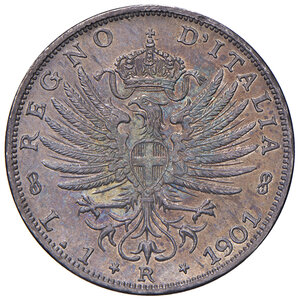 reverse: Savoia. Vittorio Emanuele III re d’Italia (1900-1946). Lira 1901 AG. Pagani 763. MIR 1145a. Non comune. q.FDC 