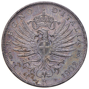 reverse: Savoia. Vittorio Emanuele III re d’Italia (1900-1946). Lira 1902 AG. Pagani 764. MIR 1145b. q.FDC 