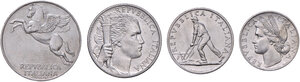 obverse: Repubblica Italiana (dal 1946). Serie 1946 composta da 4 valori: da 10, 5, 2 e 1 lire AL. Pagani 2301, 2351, 2401 e 2451. Rara. q.FDC 