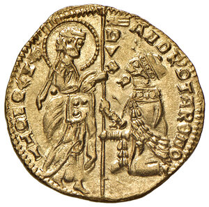 obverse: Venezia. Andrea Contarini (1368-1382). Ducato AV gr. 3,55. Paolucci 1. Conservazione eccezionale, FDC 