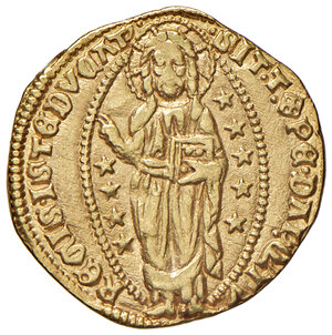 reverse: Venezia. Michele Steno (1400-1413). Ducato AV gr. 3,51. Paolucci 1. Ex asta Artemide LIII/2020, 699. q.SPL 