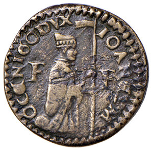 obverse: Venezia. Giovanni Mocenigo (1478-1485). Doppio bagattino CU gr. 2,95. Paolucci 7. BB  