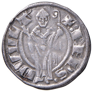 obverse: Volterra. Ranieri de’ Ricci vescovo (1291-1301). Grosso da 20 denari AG gr. 1,76. CNI 1 (Ranieri degli Ubertini, 1252-1258). MIR 613. Tondello di bel modulo, buon BB 