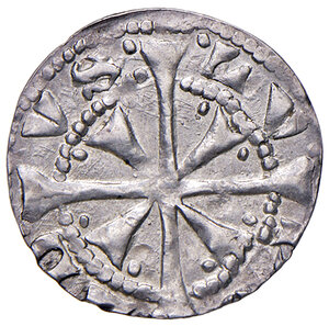 obverse: Merano. Leopoldo III (1373-1386). Grosso tirolino AG gr. 1,25. CNTM M318. Molto raro e di buona qualità per il tipo di moneta, SPL 