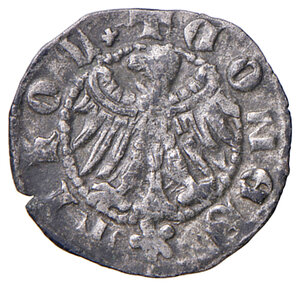 reverse: Merano. Leopoldo IV (1396-1406). Quattrino MI gr. 0,50. CNTM M534. q.SPL 