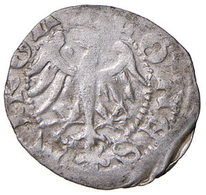 reverse: Merano. Federico IV (1406-1439). Quattrino MI gr. 0,49. CNTM M552. Buon BB 