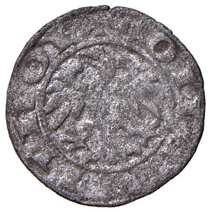 reverse: Merano. Sigismondo IV (1446-1490). Quattrino MI gr. 0,39. CNTM M580. BB   Con il duca Sigismondo la zecca di Merano cessa le sue attività nel 1477.