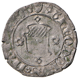 obverse: Chivasso. Teodoro II Paleologo (1381-1418). Quarto di grosso MI gr. 1,09. CNI –. MIR 398. Molto raro. Buon BB 