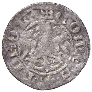 reverse: Merano. Sigismondo IV (1446-1490). Grosso tirolino 1460-1477 (Contrassegno: rosa a cinque petali senza punto al centro) AG gr. 0,98. CNTM M604. BB 