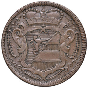 obverse: Gorizia. Carlo VI d’Asburgo imperatore del S.R.I. e conte di Gorizia (1711-1740). Da 3 soldi 1734 CU gr. 15,45. CNI 3. MIR 148. Raro e particolarmente ben conservato, q.SPL 
