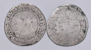 reverse: Lucca. Repubblica. Lotto di due monete. Grossone da 10 bolognini AG (sec. XVI). Grosso AG (sec. XVII).  B-MB 
