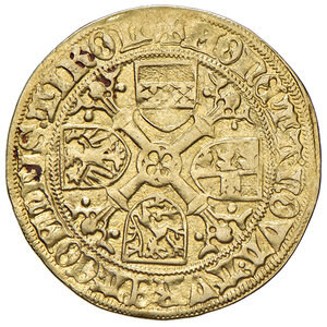 reverse: Austria. Contea del Tirolo. Sigismondo conte e arciduca d’Austria (1446-1490). Gulden dopo il 1477 (Hall) AV gr. 3,30. Friedberg 6. Raro. q.SPL