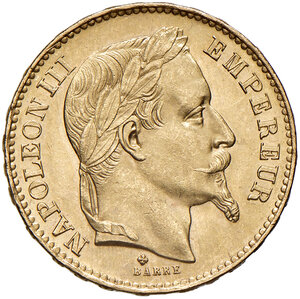 obverse: Francia. Napoleone III (1852-1870). Da 20 franchi 1869 BB (Strasburgo). Gadoury 1062. Friedberg 585. q.FDC 