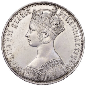 obverse: Regno Unito. Vittoria (1837-1901). Corona gotica 1847 (Londra) AG. Seaby 3883. Rara. Tracce di pulitura, altrimenti SPL 
